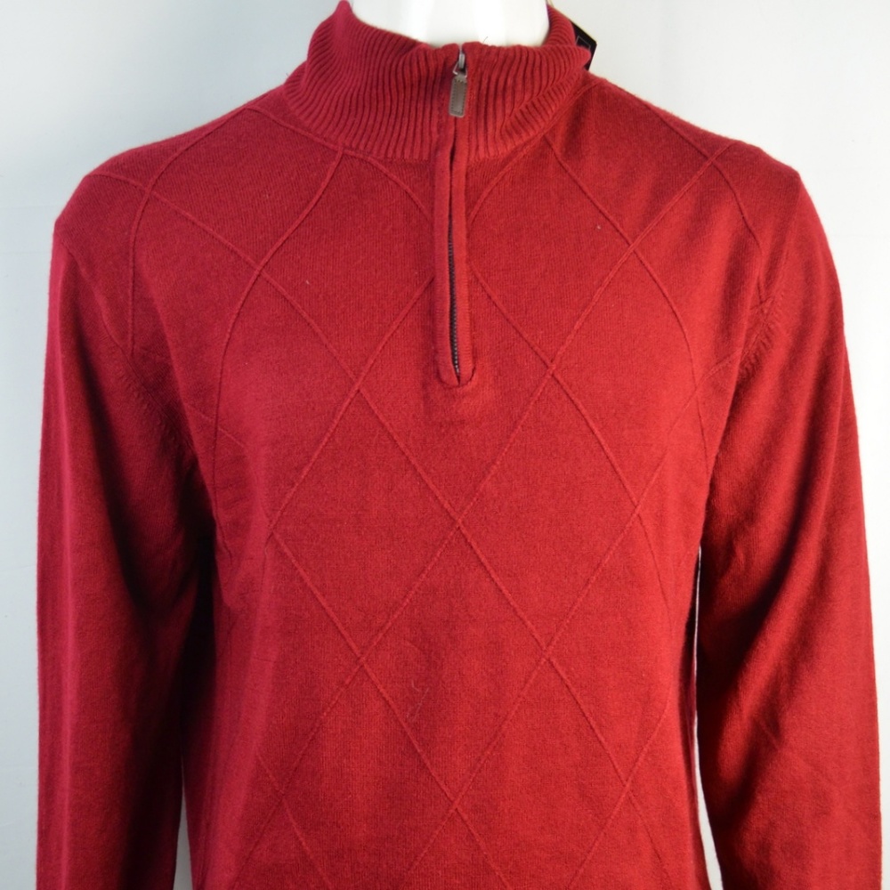 Tricots St Raphael Men's Sweater 2XL 3/4 Zip Red - Picture 1 of 3